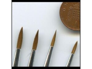 No 3 Sable Paint Brushes - Pack of 6